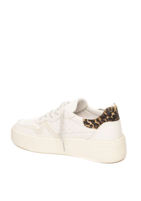 sneaker step calf bianco/leopardato D.A.T.E. | STEP DCALF-WHT/LEOP